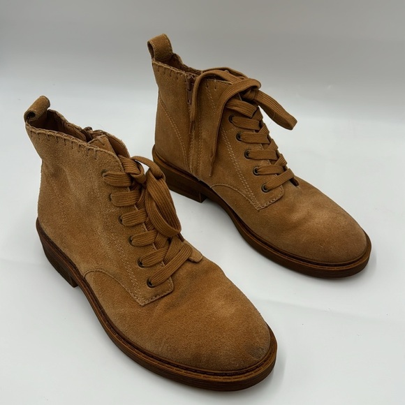 Zodiac tan Suede Ankle boots size 9 1/2 NWOT - Picture 4 of 15